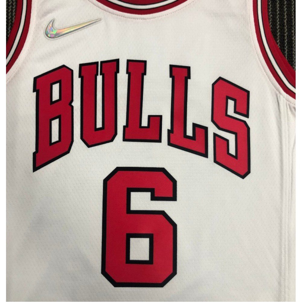 Men's Chicago Bulls Alex Caruso #6 White 2021/22 Diamond Swingman NBA Jersey - Icon Edition-Pro Kit Vault | Brand New 26/27 Sports Jerseys